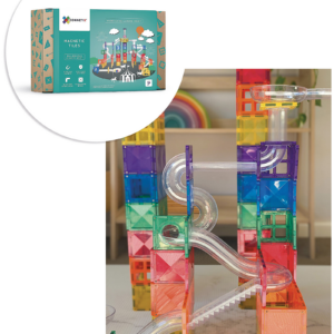 Connetix ბურთის გზა ნაკრები ცისარტყელა 92 ცალი